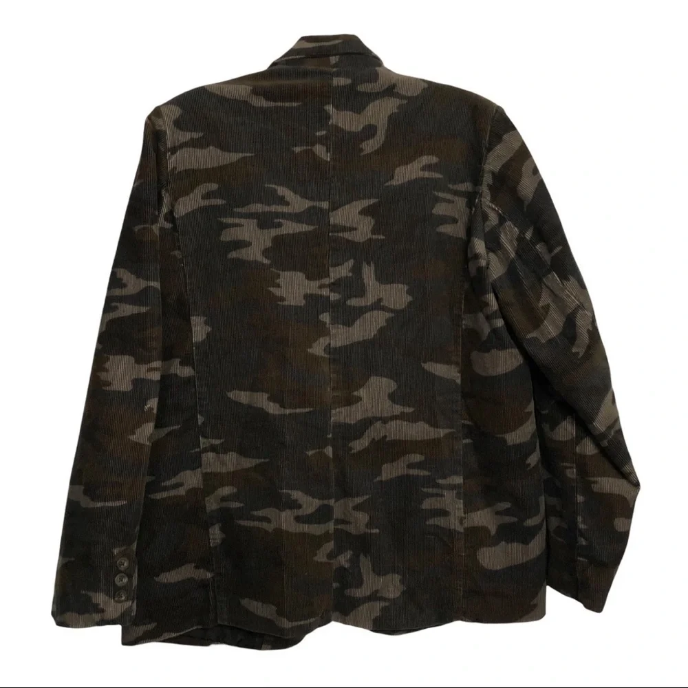 1989 Camouflage Corduroy Blazer Jacket Big kids Size 14 - Picture 5 of 7